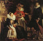 Jacob Jordaens The Artist and His Family in a Garden oil on canvas